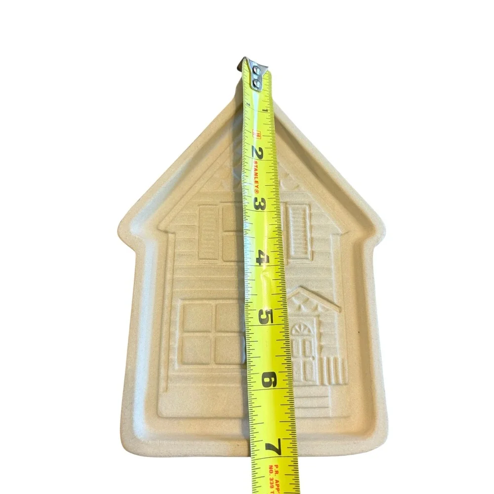 Pampered Chef Heritage Home 20th Anniversary 2000 House Cookie Mold Stoneware